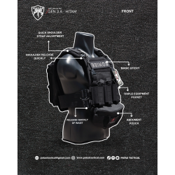 BODY VEST FOX TWO - GEN 3 A HITAM